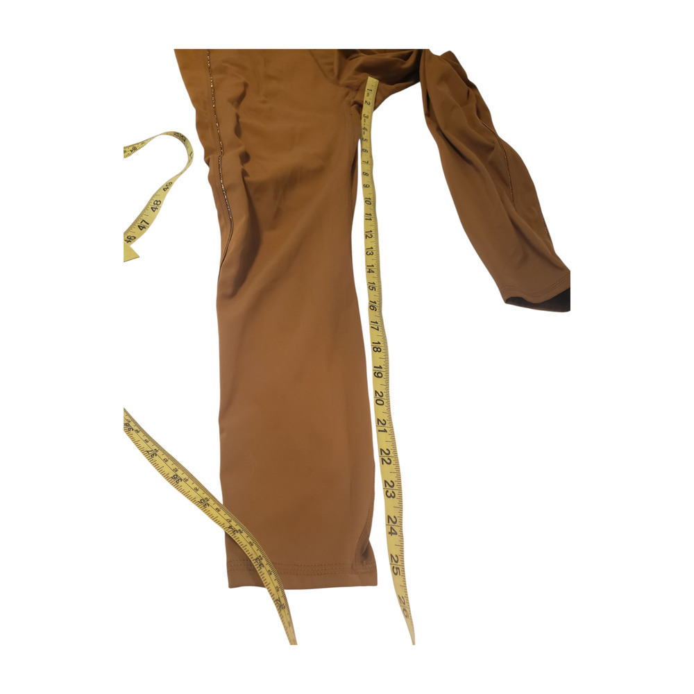 JoyLab Activewear Set 2pc Brown with Gold Metallic Stripe Leggings Sports Bra S - Picture 14 of 16